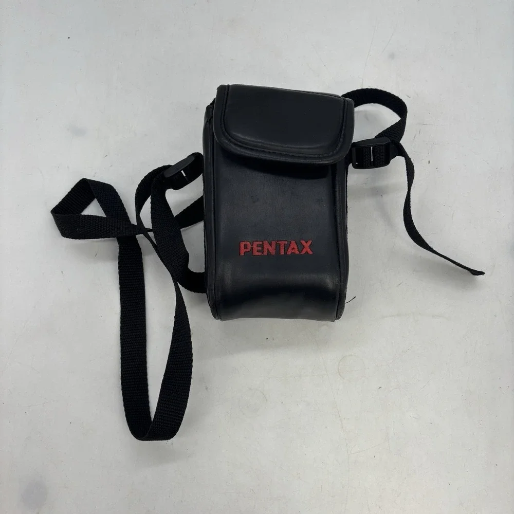 Pentax IQZoom 105WR 35mm Film Camera Untested W Bag And Manual Black